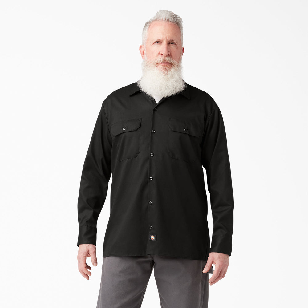 FLEX Relaxed Fit Long Sleeve Work Shirt For Men | Dickies