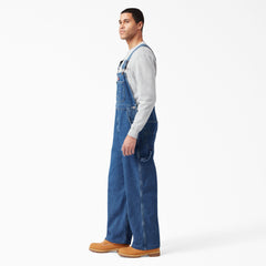 Stonewashed Indigo Bib Overalls For Men|Women | Dickies