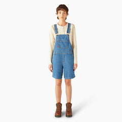 Women's Relaxed Fit Bib Shortalls, 7" For Women | Dickies