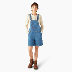 Women's Relaxed Fit Bib Shortalls, 7" For Women | Dickies