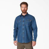 FLEX Denim Long Sleeve Shirt For Men | Dickies