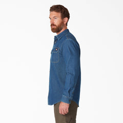FLEX Denim Long Sleeve Shirt For Men | Dickies