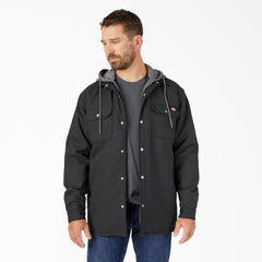 Water Repellent Duck Hooded Shirt Jacket For Men | Dickies