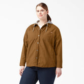 Women's Plus Duck Hooded Shirt Jacket For Women | Dickies