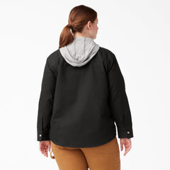 Women's Plus Duck Hooded Shirt Jacket For Women | Dickies