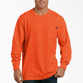 Heavyweight Neon Long Sleeve Pocket T-Shirt For Men | Dickies