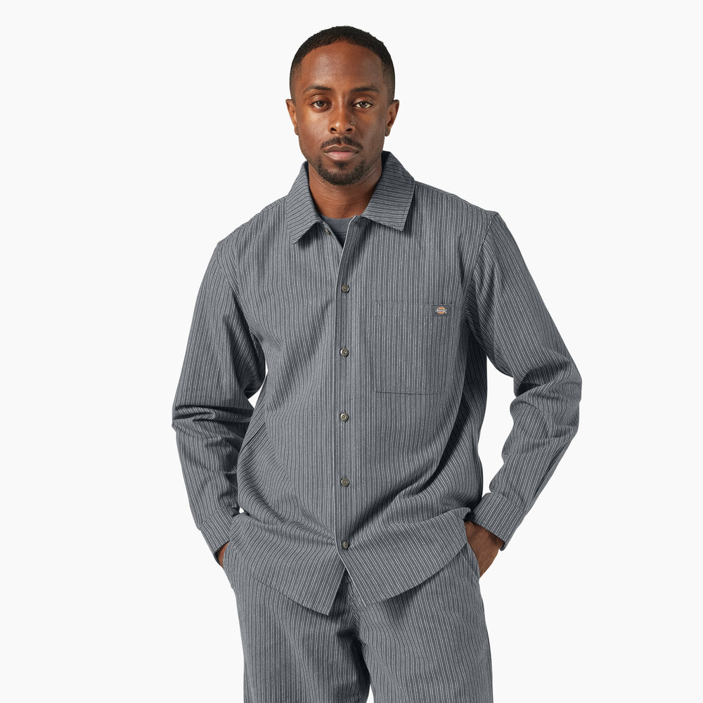 Lima Pinstripe Button-Up Shirt For Men|Sale | Dickies