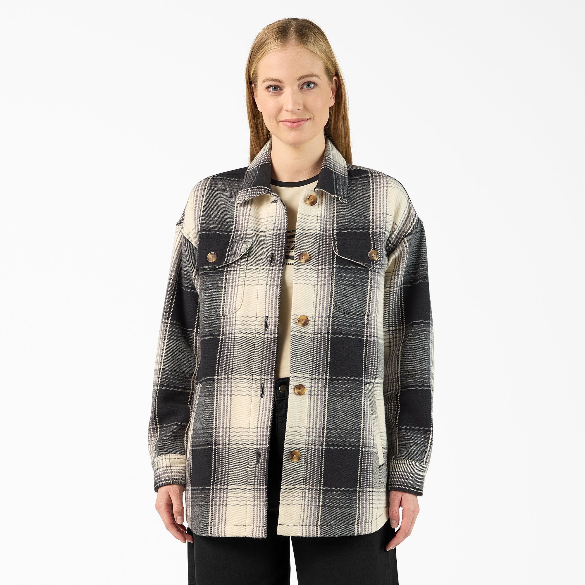 Women's Flannel Shacket For Sale | Dickies