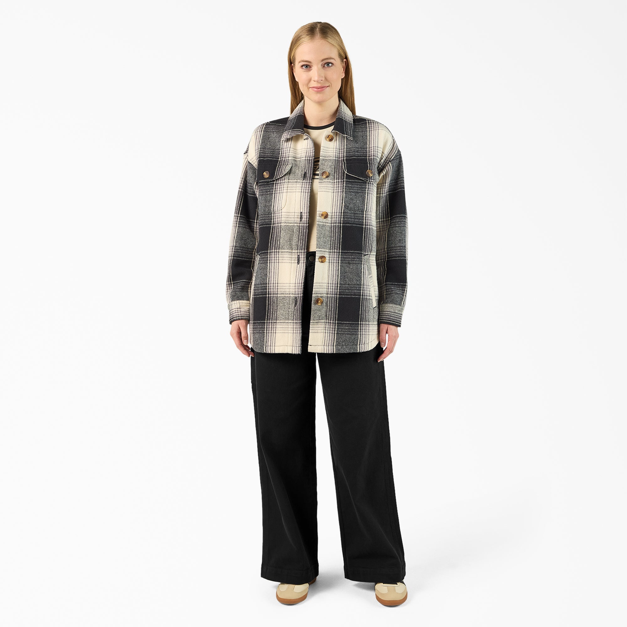 Women's Flannel Shacket For Sale | Dickies