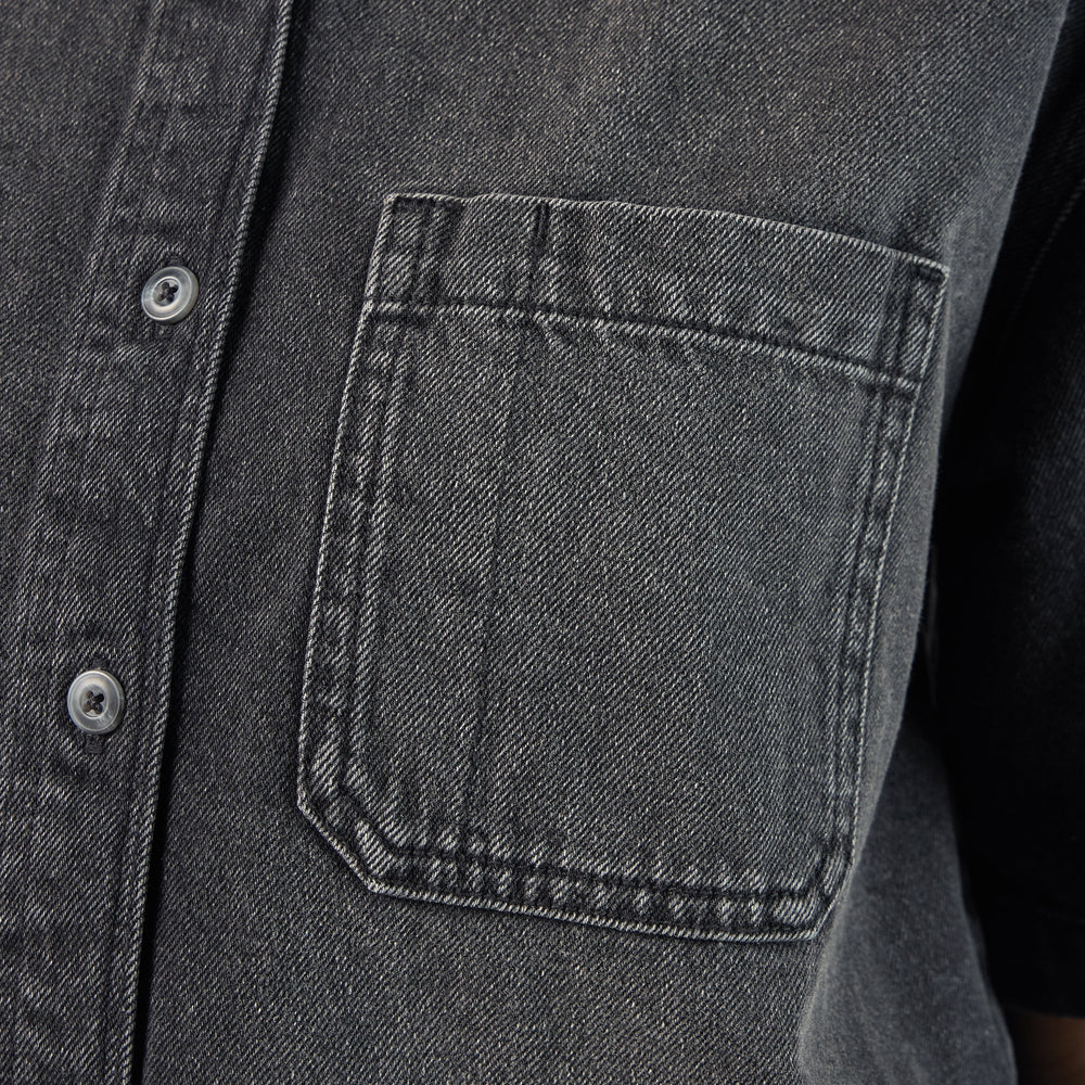 Women's Cropped Denim Work Shirt For Women|Sale | Dickies