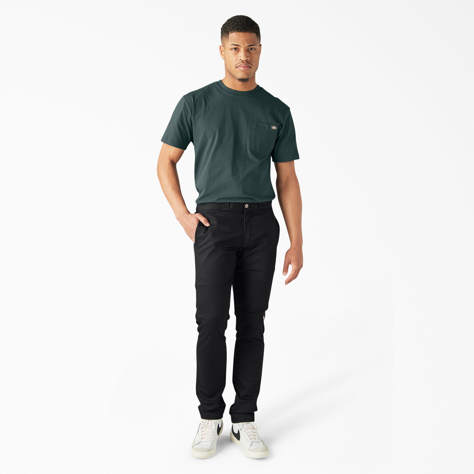 FLEX Skinny Fit Double Knee Work Pants For Men | Dickies