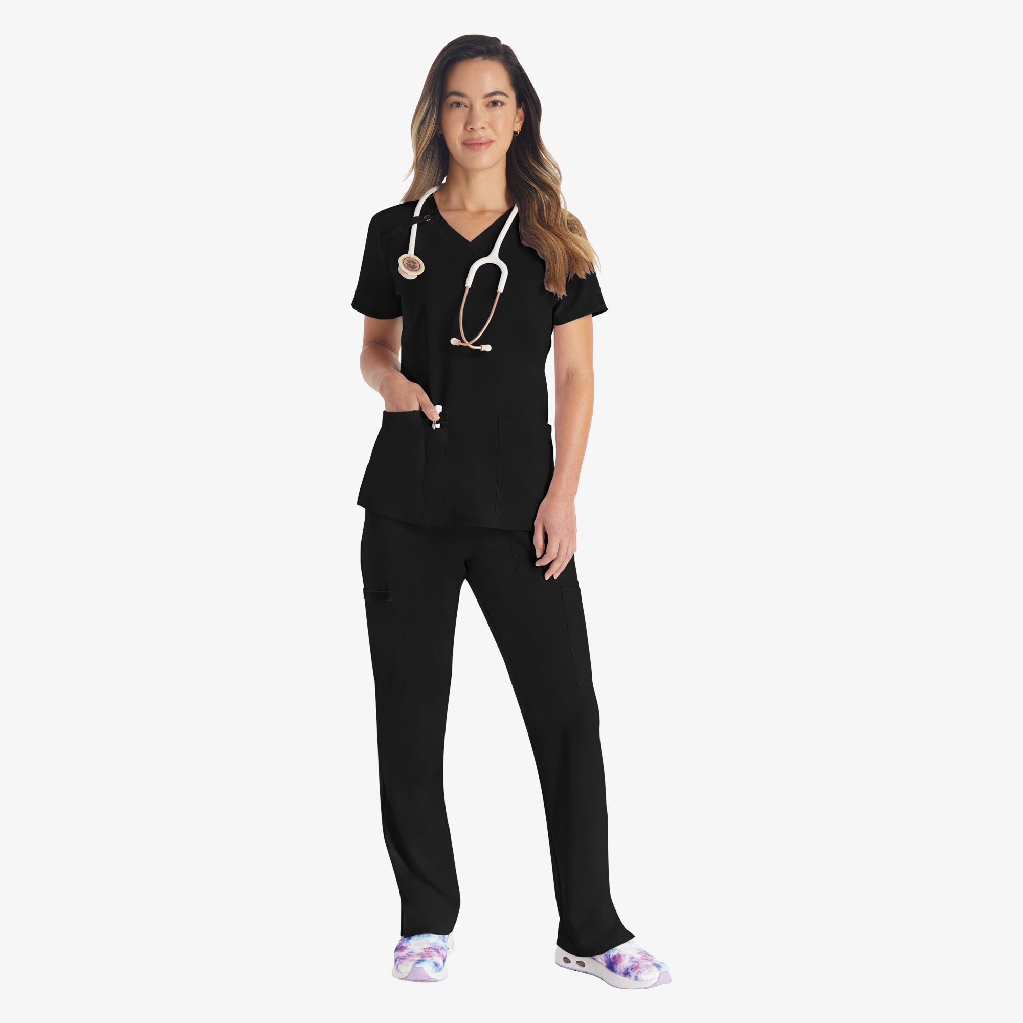 Women's EDS Essentials V-Neck Scrub Top For Women|Scrubs | Dickies