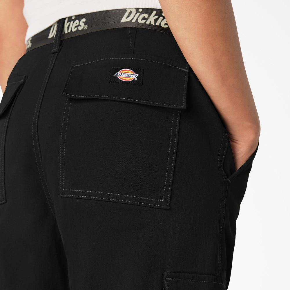 Women's Relaxed Fit Contrast Stitch Cropped Cargo Pants For Sale | Dickies