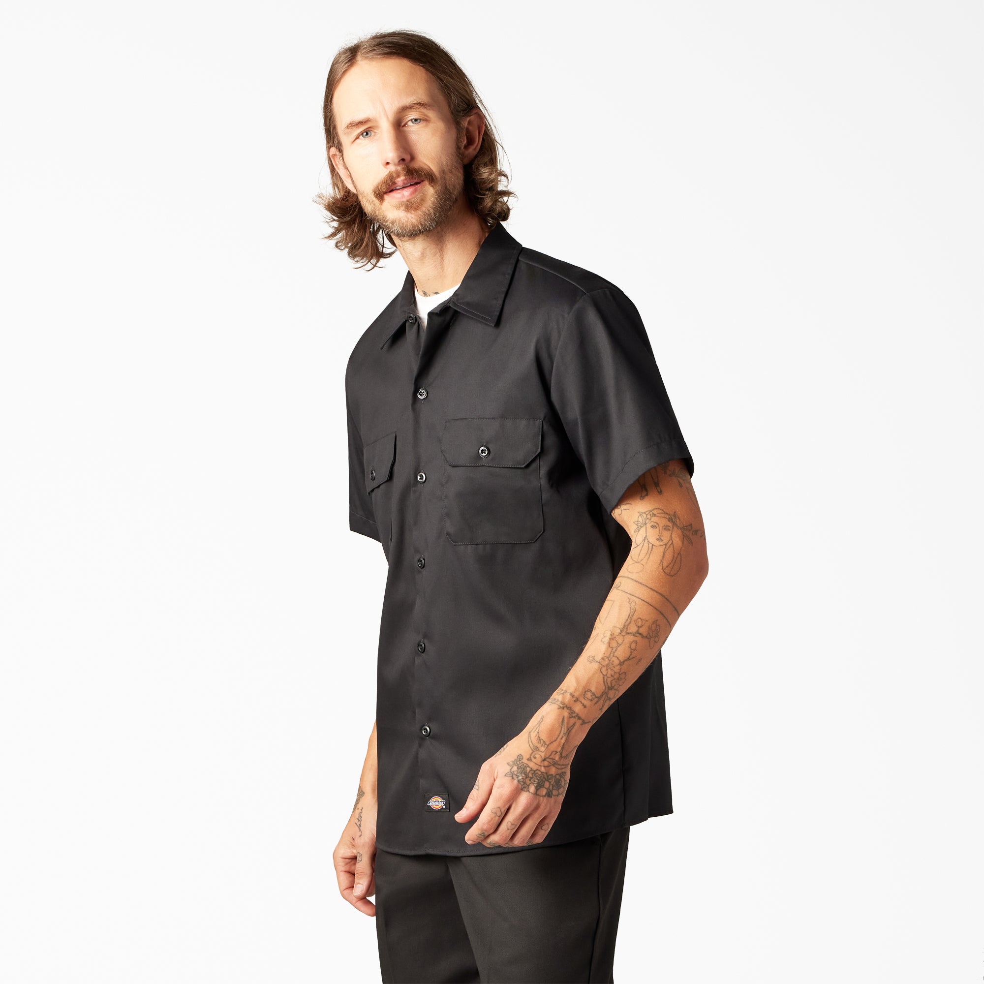 FLEX Slim Fit Short Sleeve Work Shirt For Men | Dickies