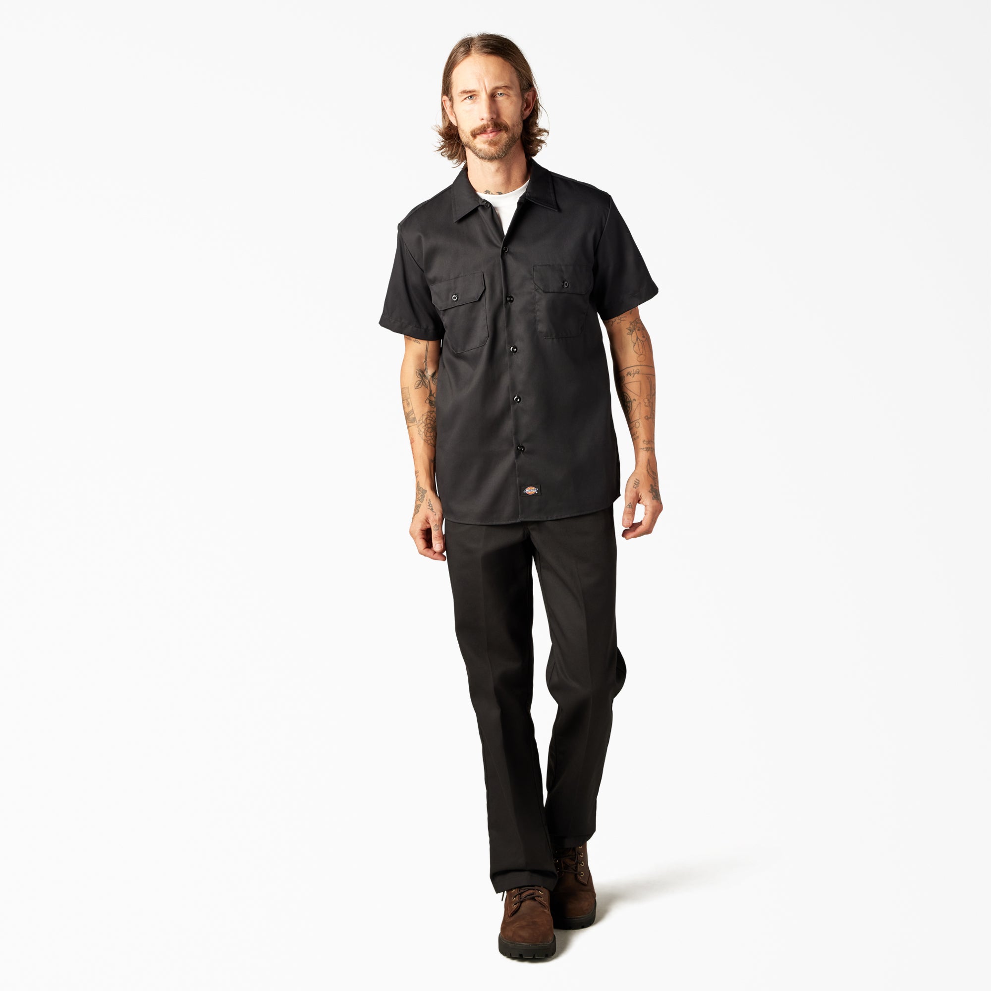 FLEX Slim Fit Short Sleeve Work Shirt For Men | Dickies