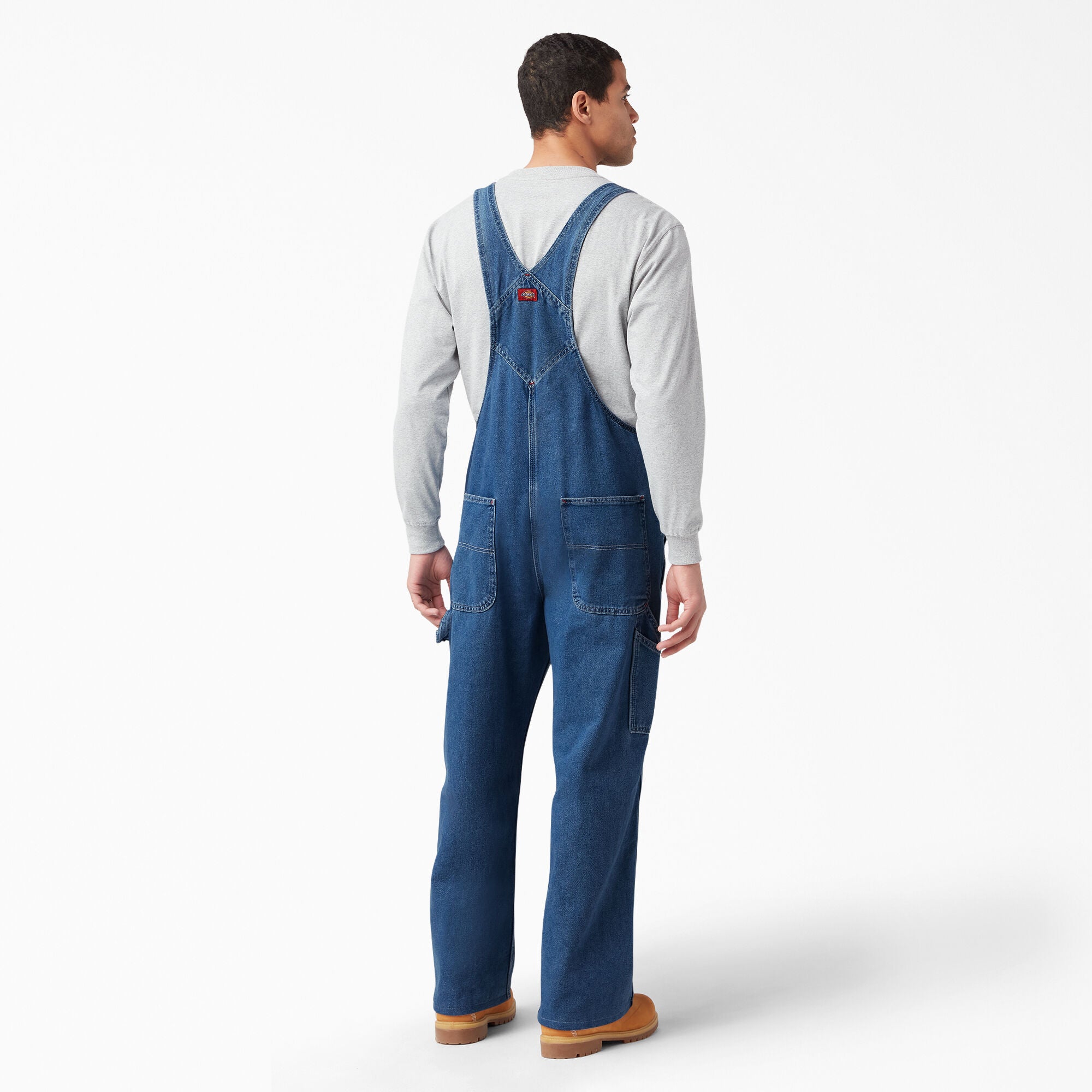 Stonewashed Indigo Bib Overalls For Men|Women | Dickies