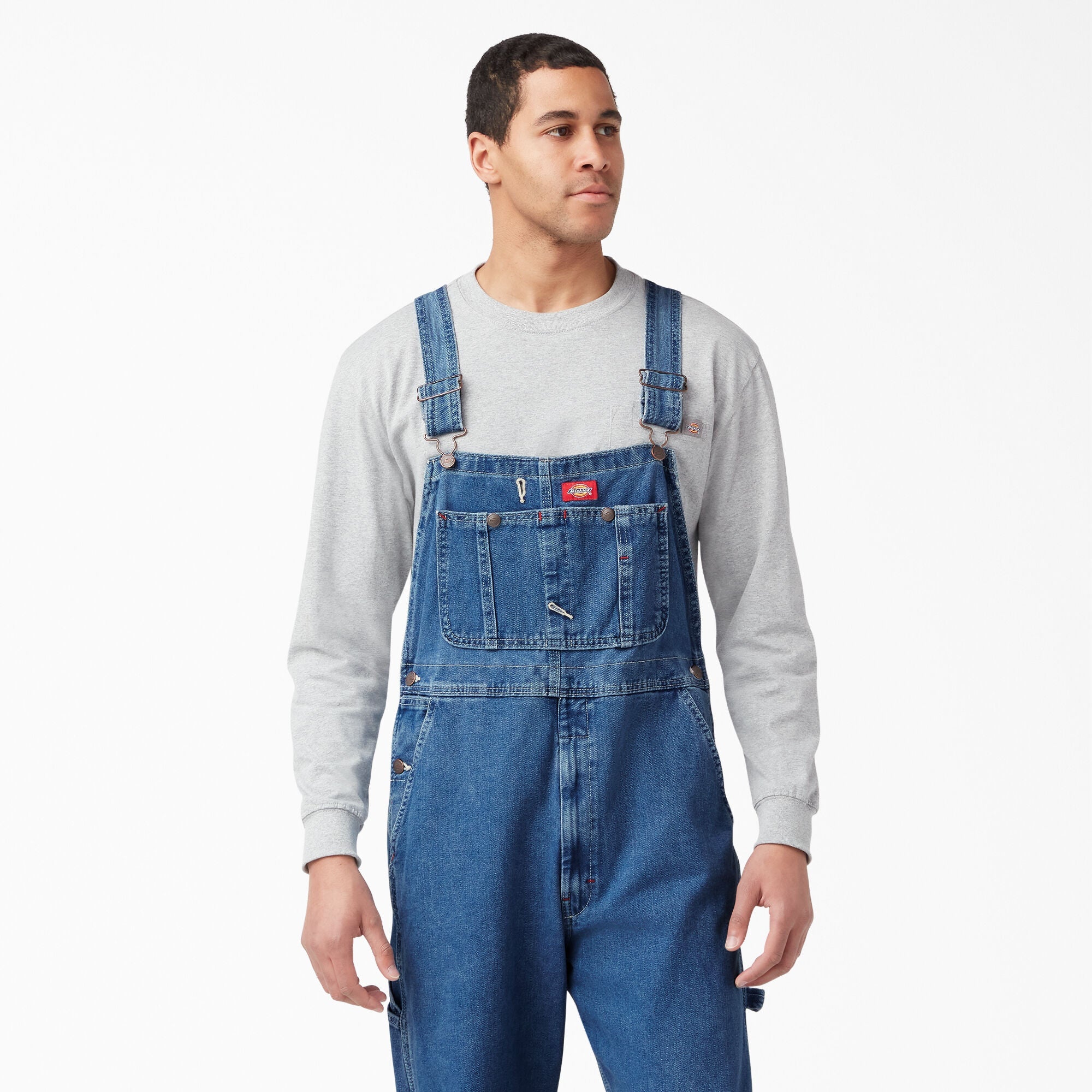 Stonewashed Indigo Bib Overalls For Men|Women | Dickies