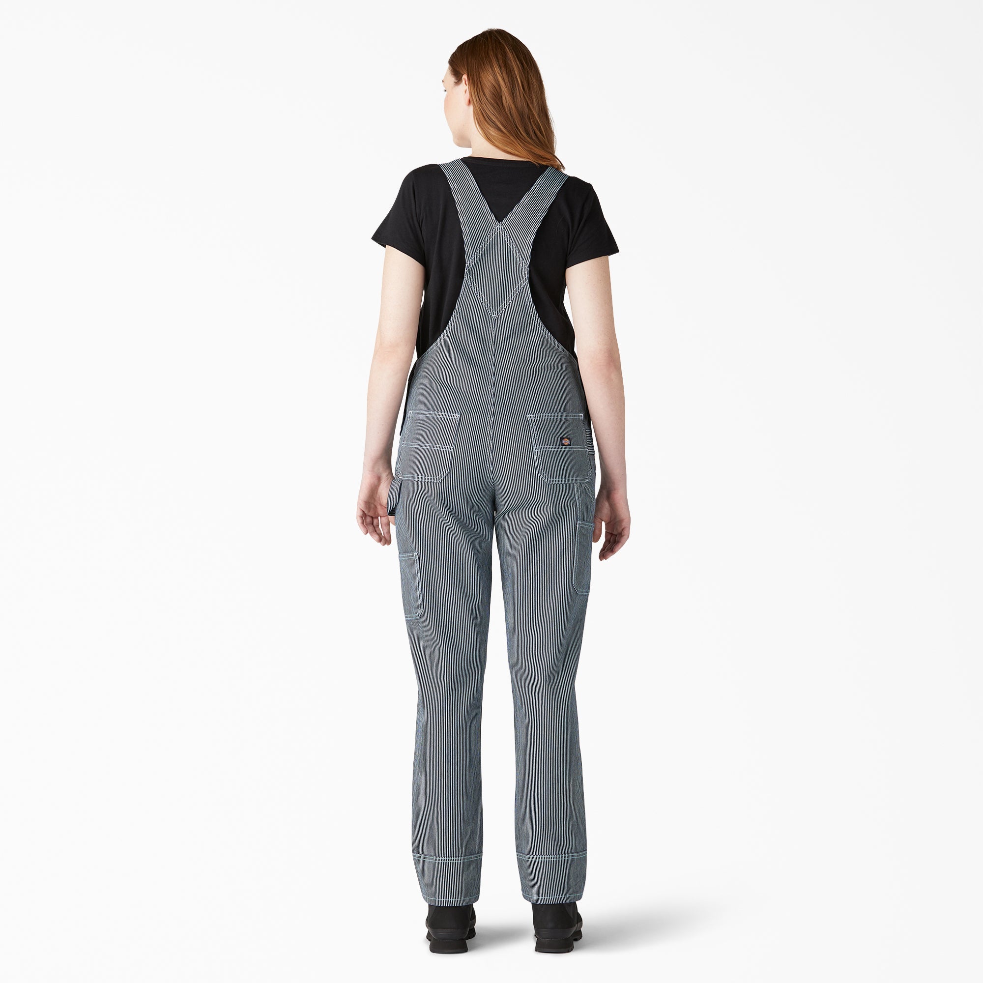Women's Hickory Stripe Boyfriend Fit Bib Overalls For Women | Dickies
