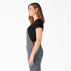 Women's Hickory Stripe Boyfriend Fit Bib Overalls For Women | Dickies