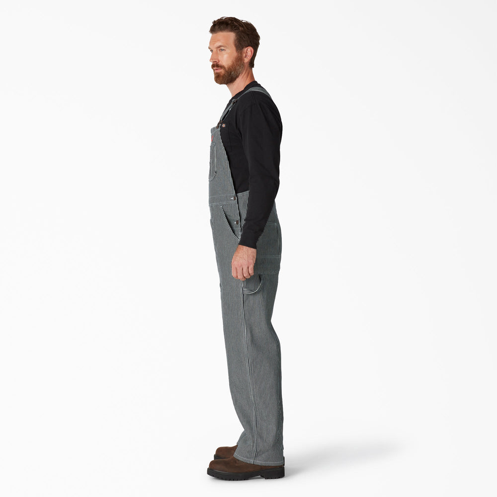 Hickory Stripe Bib Overalls For Men|Women | Dickies