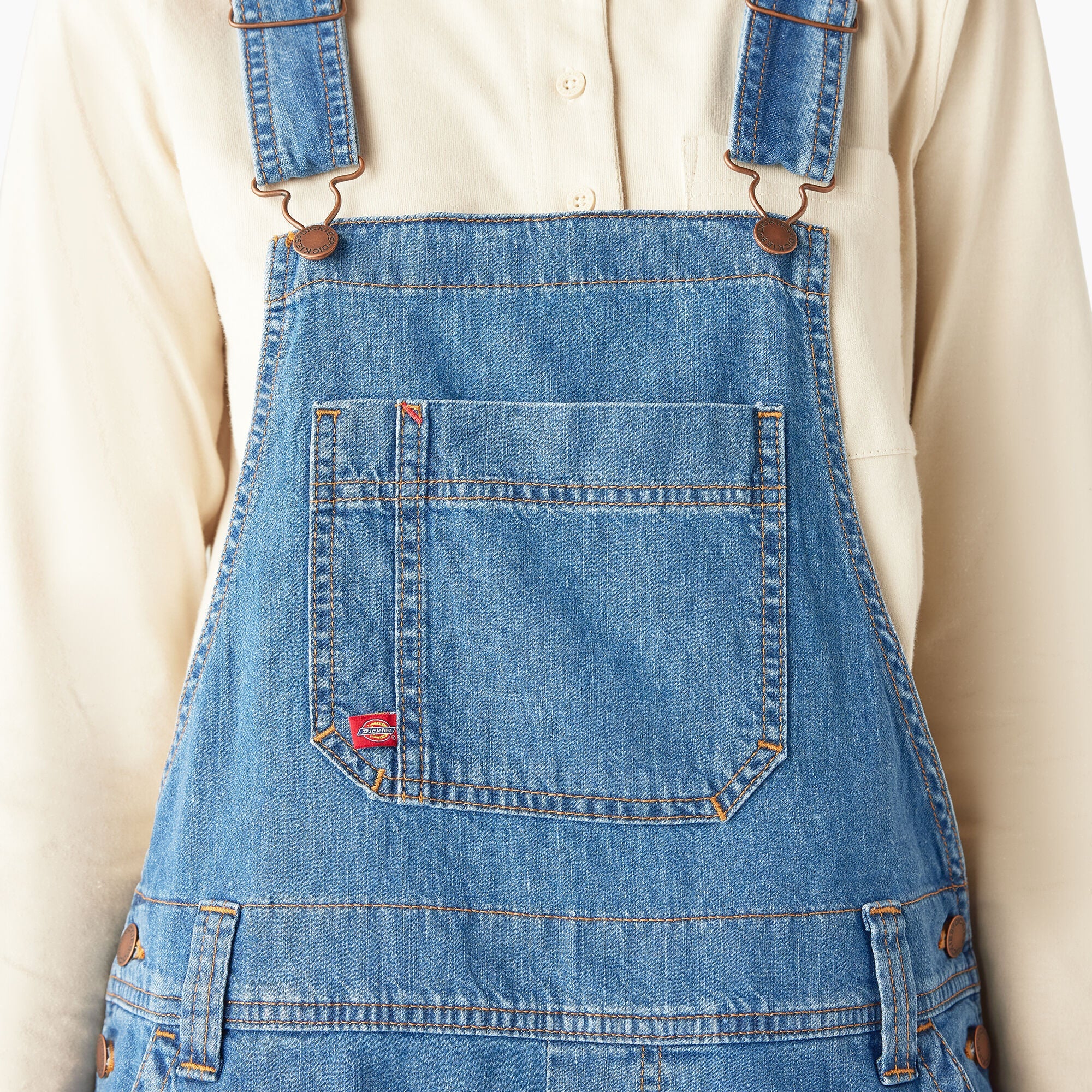 Women's Relaxed Fit Bib Shortalls, 7" For Women | Dickies