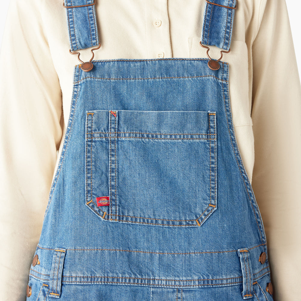 Women's Relaxed Fit Bib Shortalls, 7" For Women | Dickies