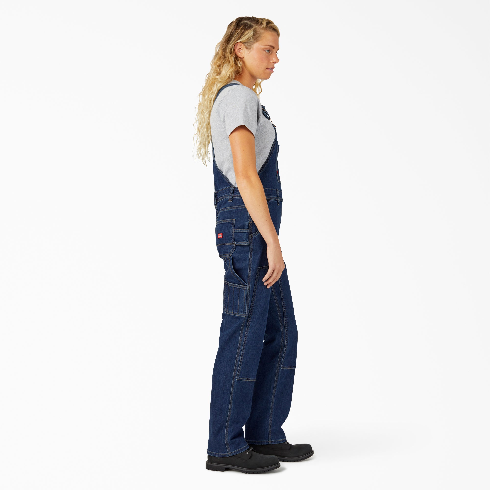 Women's Straight Fit Denim Double Front Bib Overalls For Women | Dickies