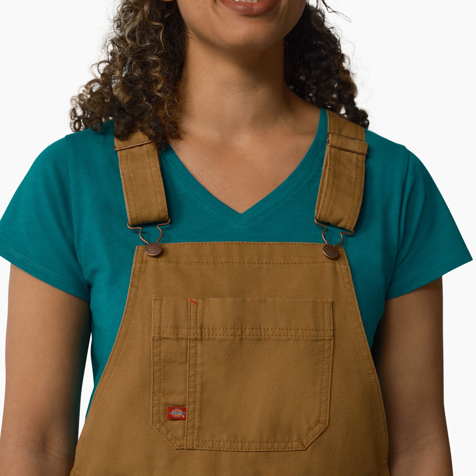 Women's Relaxed Fit Bib Shortalls, 7" For Women|Sale | Dickies