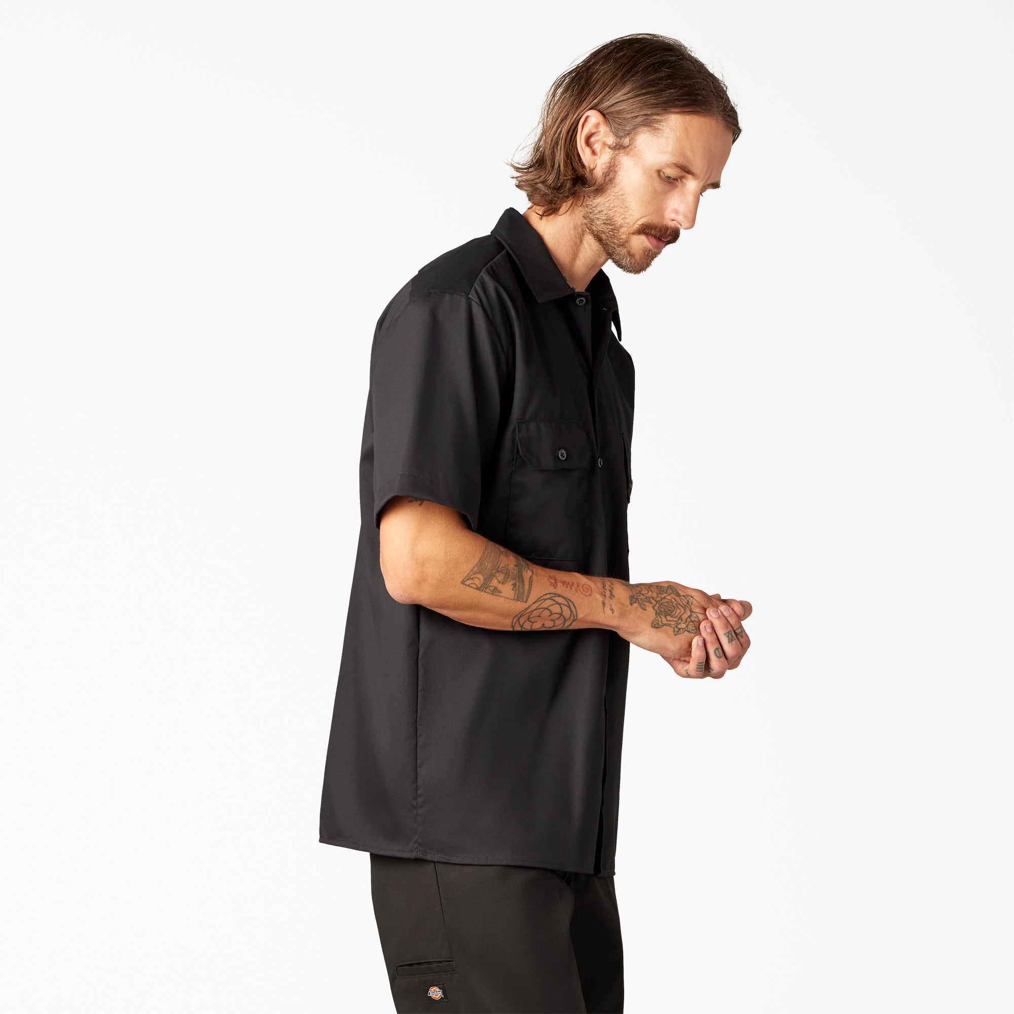 FLEX Relaxed Fit Short Sleeve Work Shirt For Men | Dickies