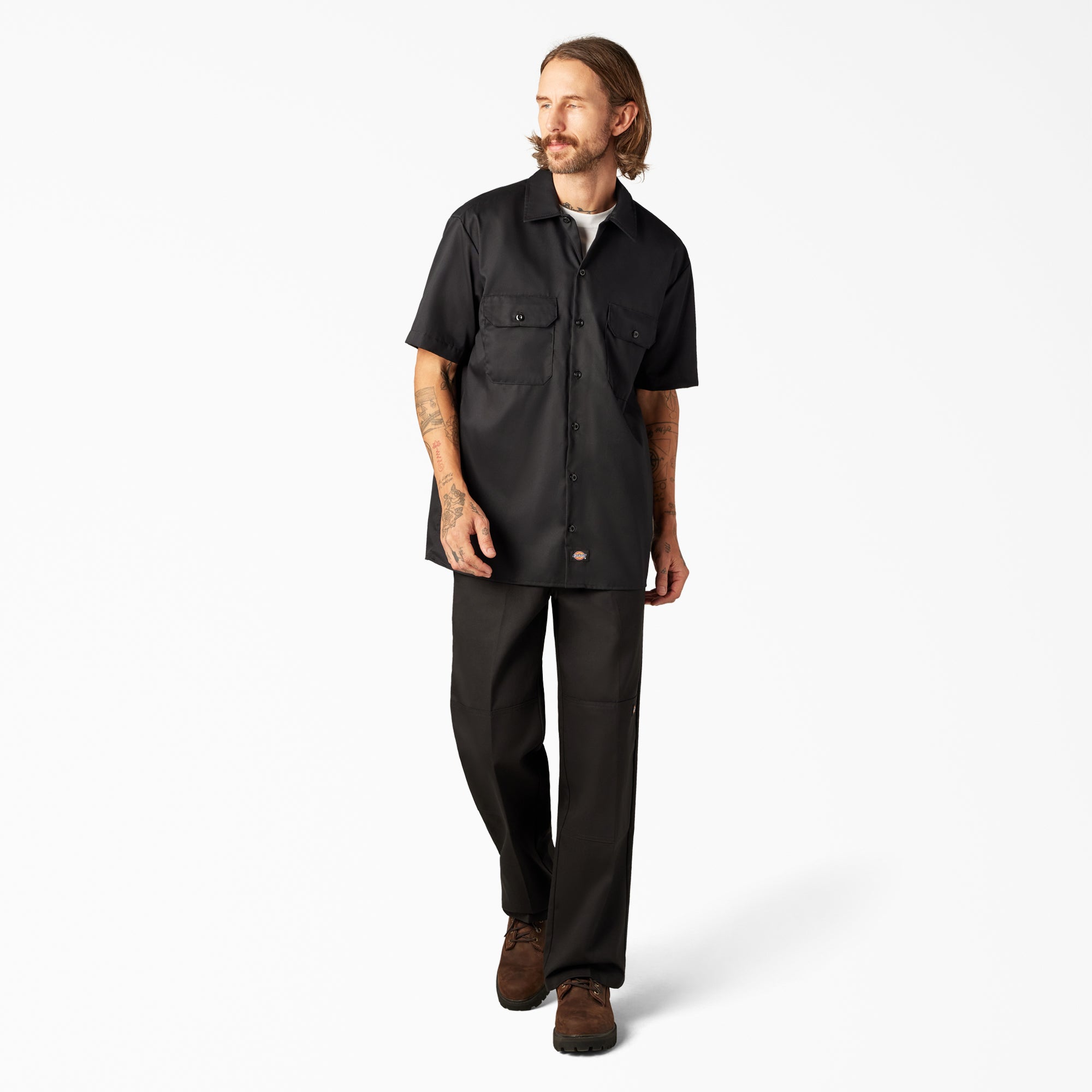 FLEX Relaxed Fit Short Sleeve Work Shirt For Men | Dickies
