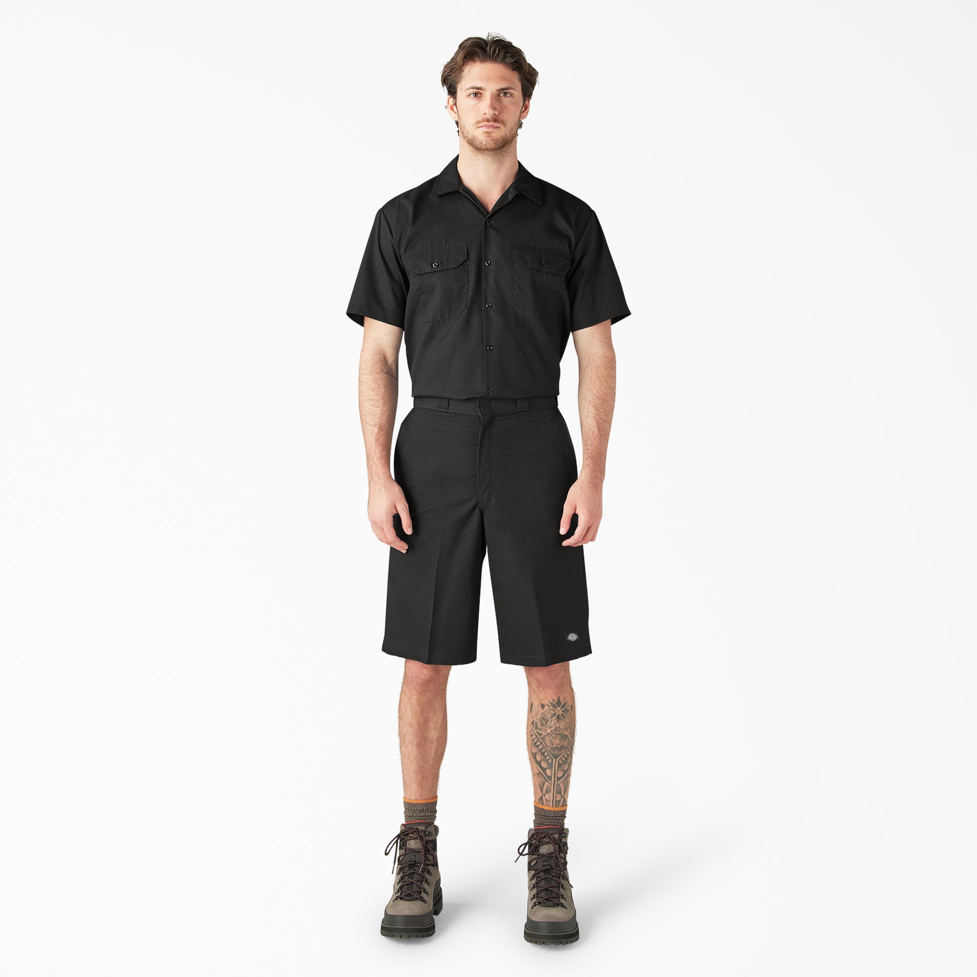 Loose Fit Flat Front Work Shorts, 13" For Men | Dickies
