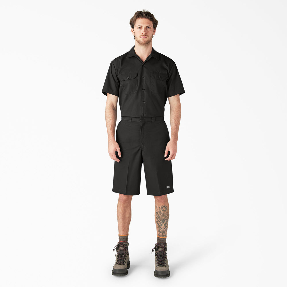 Loose Fit Flat Front Work Shorts, 13" For Men | Dickies
