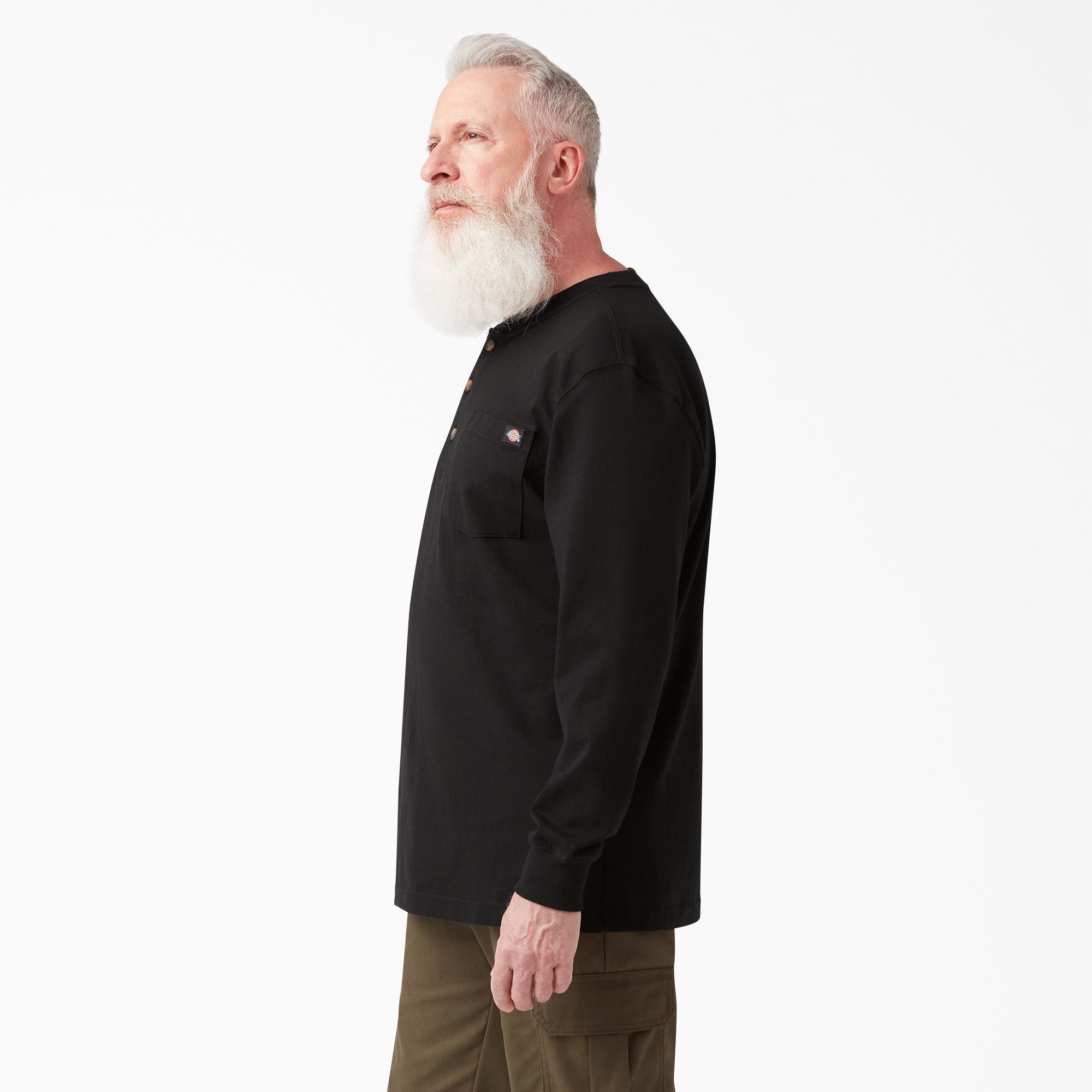 Heavyweight Long Sleeve Henley T-Shirt For Men | Dickies