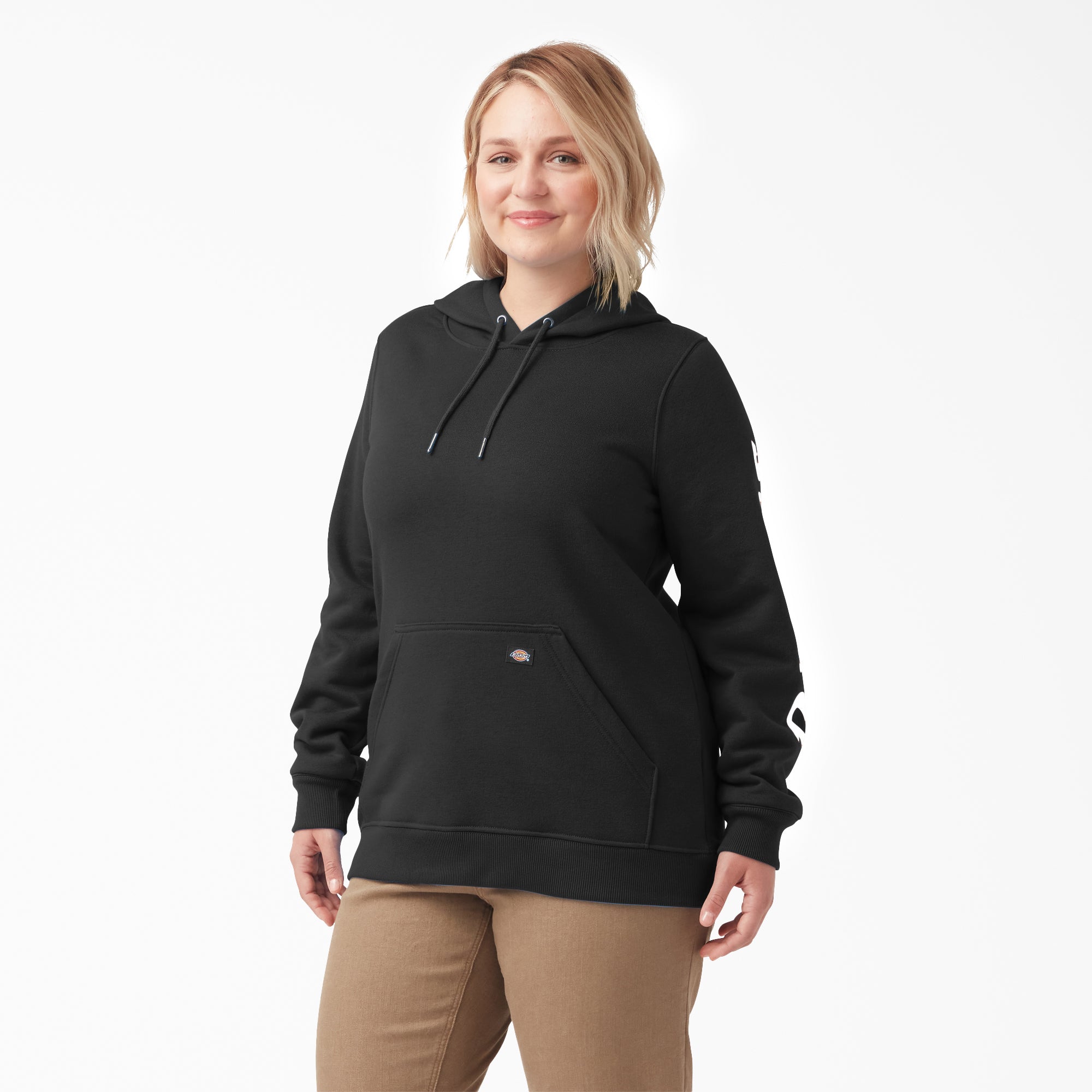 Women's Plus Water Repellent Sleeve Logo Hoodie For Women | Dickies