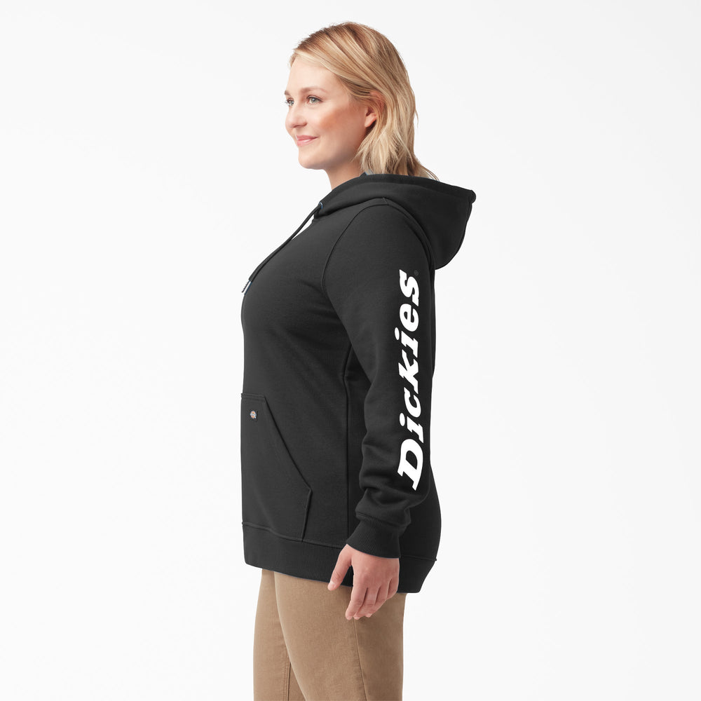 Women's Plus Water Repellent Sleeve Logo Hoodie For Women | Dickies