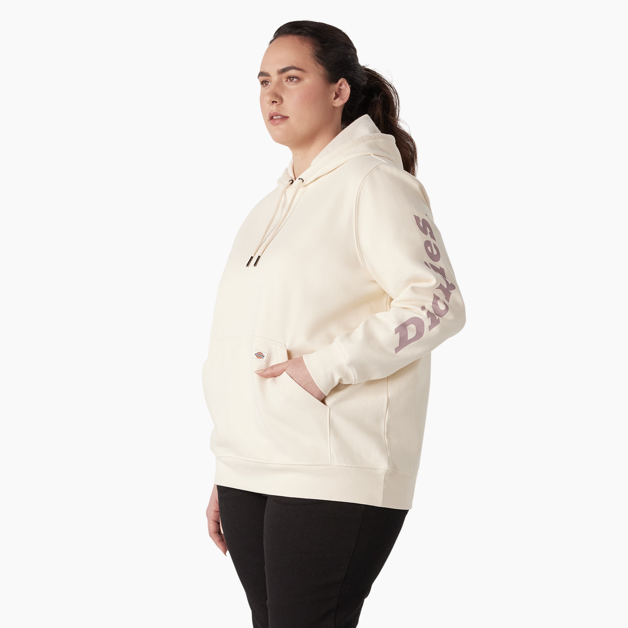 Women's Plus Water Repellent Sleeve Logo Hoodie For Women | Dickies