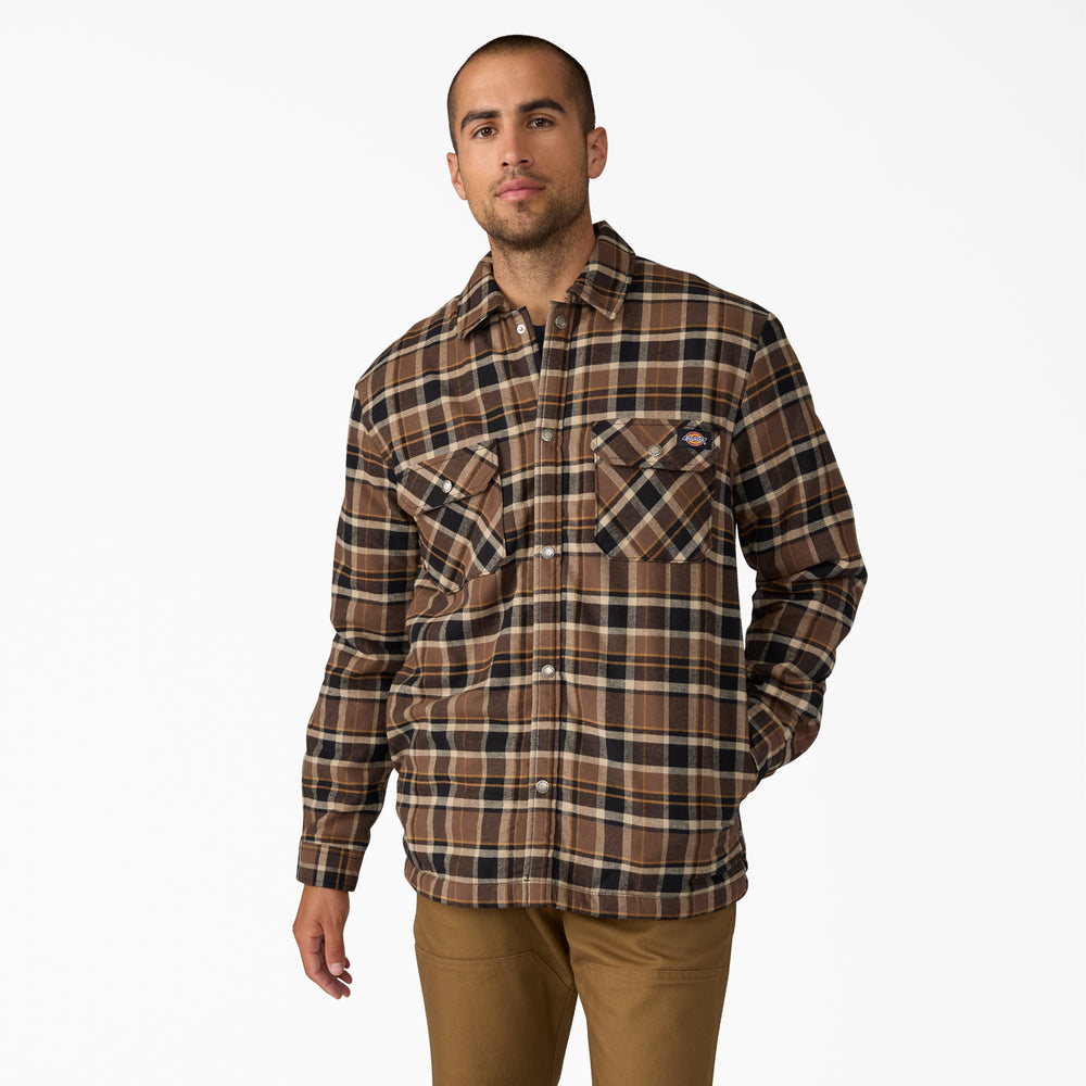 Water Repellent Fleece-Lined Flannel Shirt Jacket For Men|Sale | Dickies
