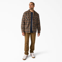 Water Repellent Fleece-Lined Flannel Shirt Jacket For Men|Sale | Dickies