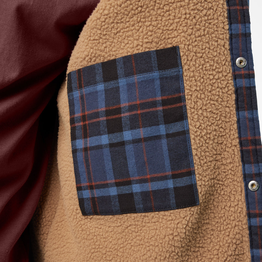 Water Repellent Fleece-Lined Flannel Shirt Jacket For Men|Sale | Dickies
