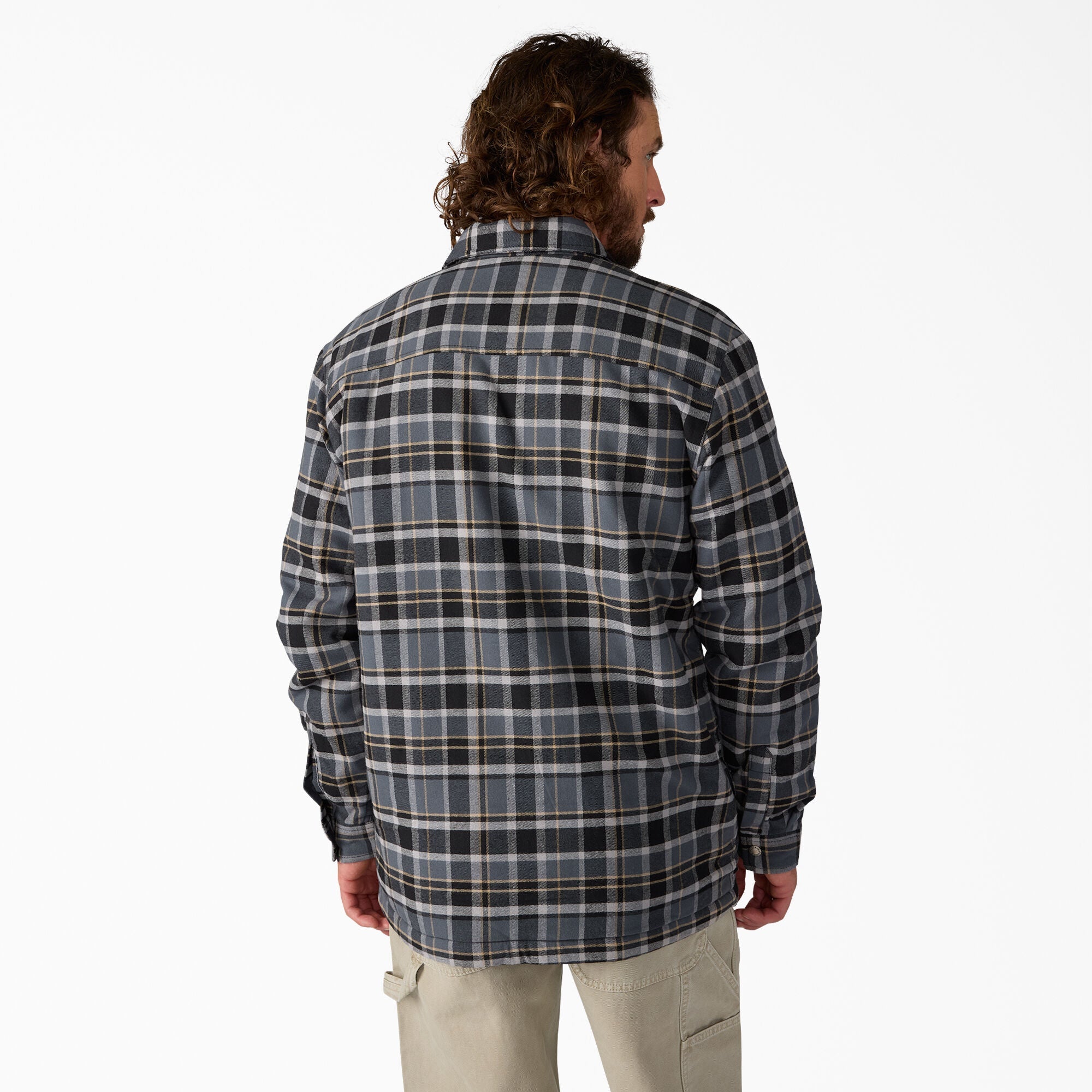 Water Repellent Fleece-Lined Flannel Shirt Jacket For Men|Sale | Dickies