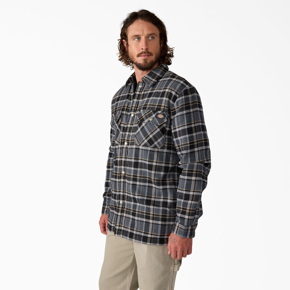 Water Repellent Fleece-Lined Flannel Shirt Jacket For Men|Sale | Dickies