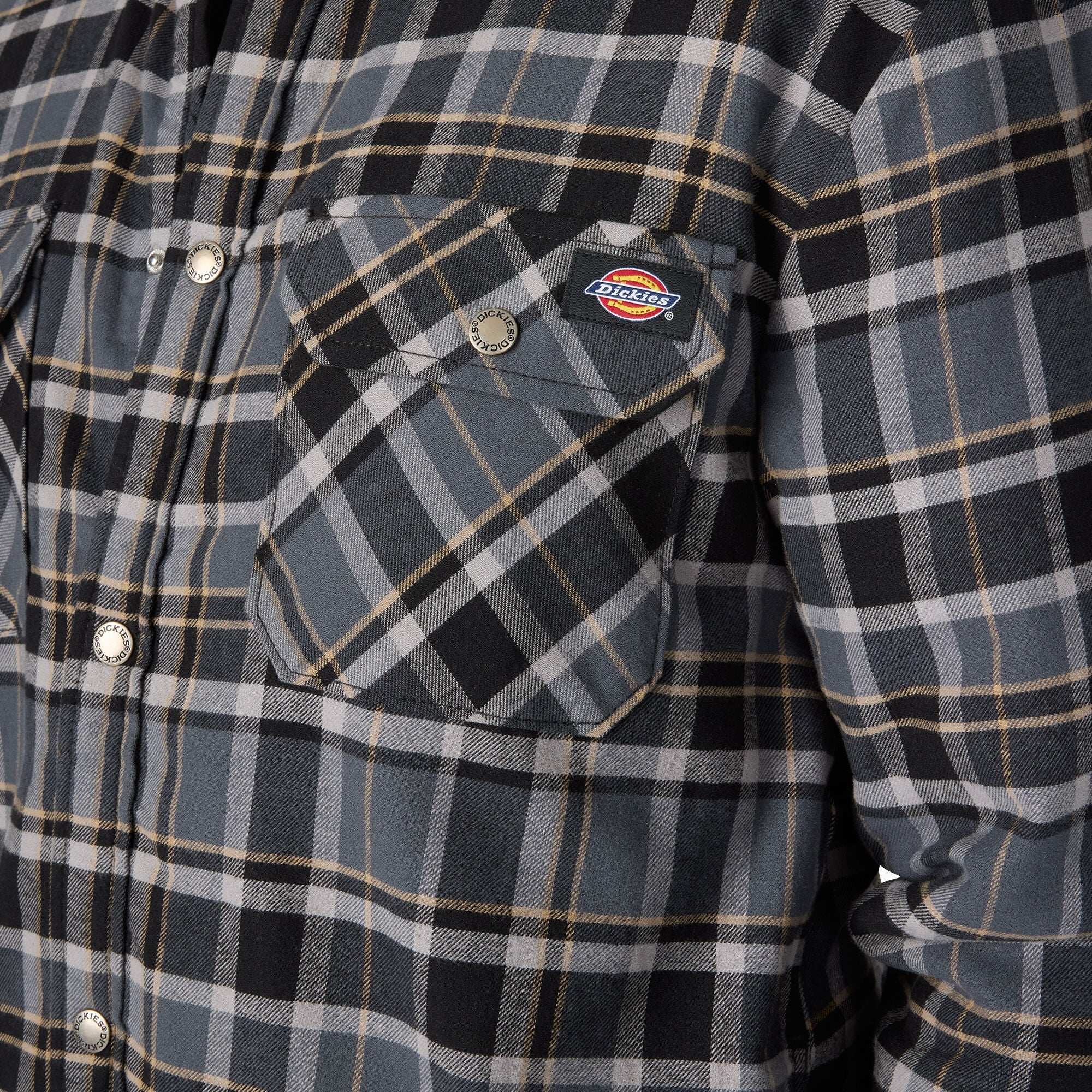 Water Repellent Fleece-Lined Flannel Shirt Jacket For Men|Sale | Dickies