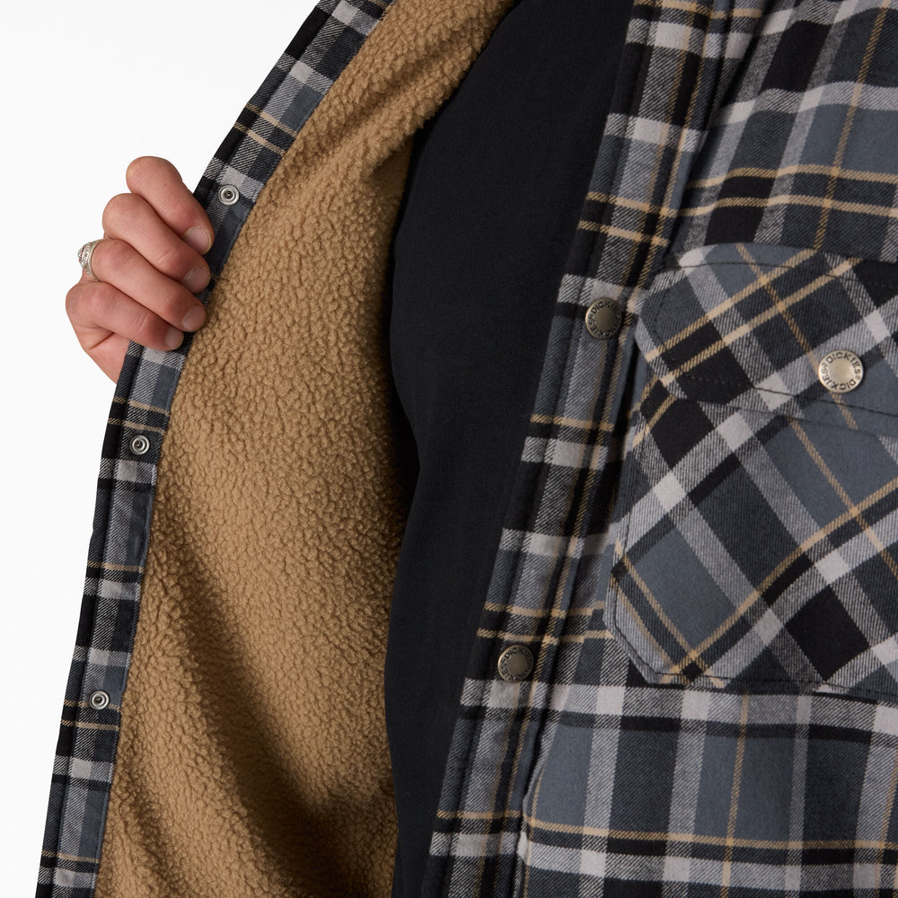 Water Repellent Fleece-Lined Flannel Shirt Jacket For Men|Sale | Dickies