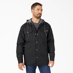 Water Repellent Duck Hooded Shirt Jacket For Men | Dickies