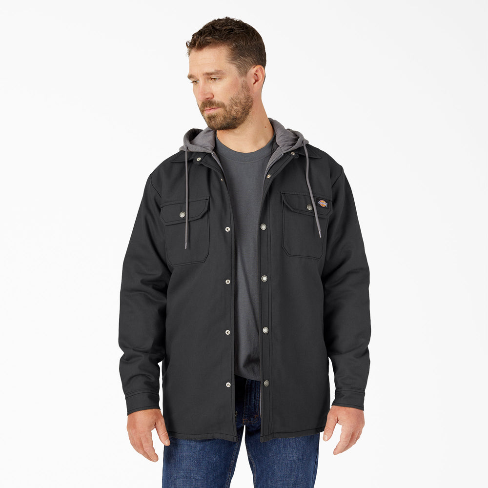 Water Repellent Duck Hooded Shirt Jacket For Men | Dickies