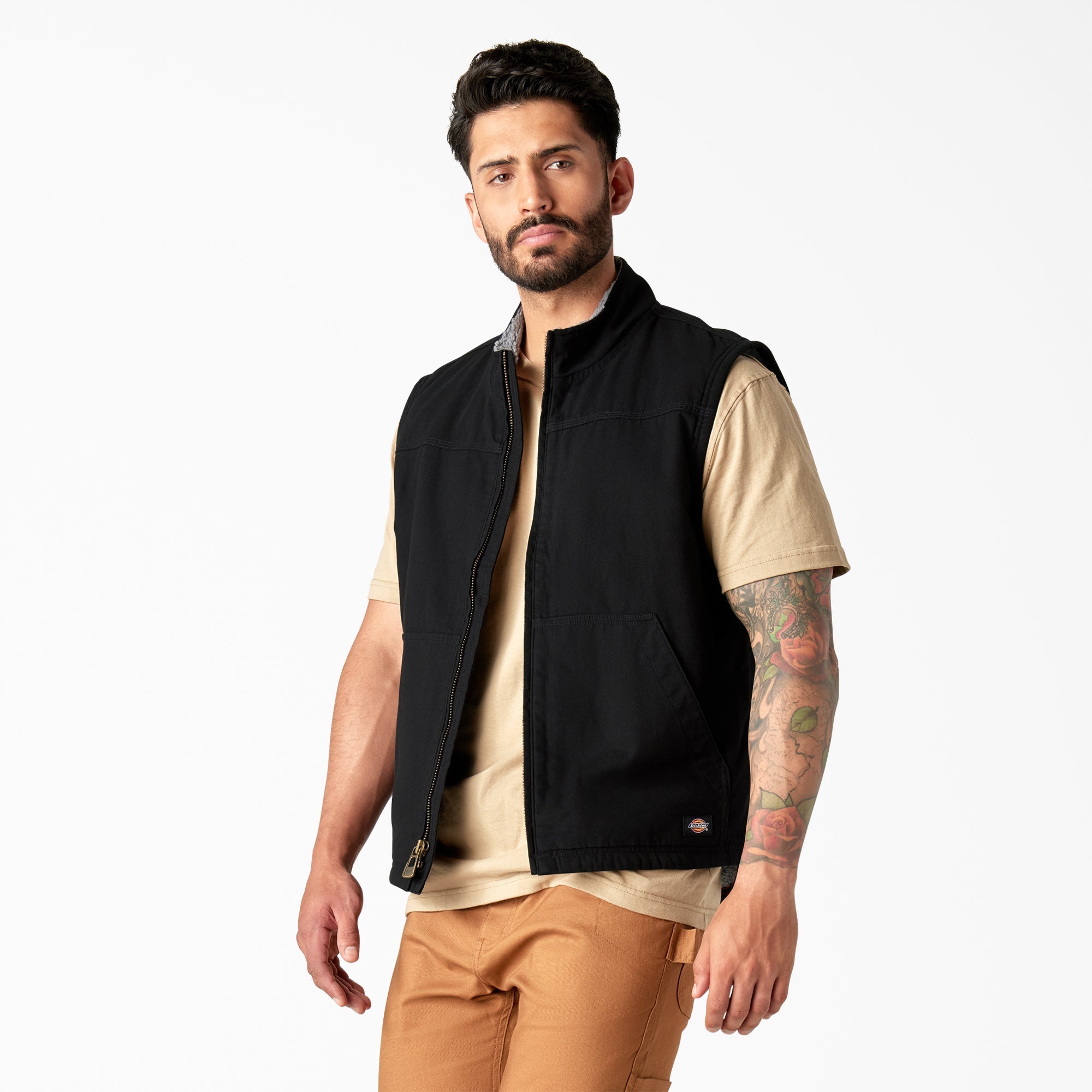 Duck Canvas High Pile Fleece Lined Vest For Men | Dickies