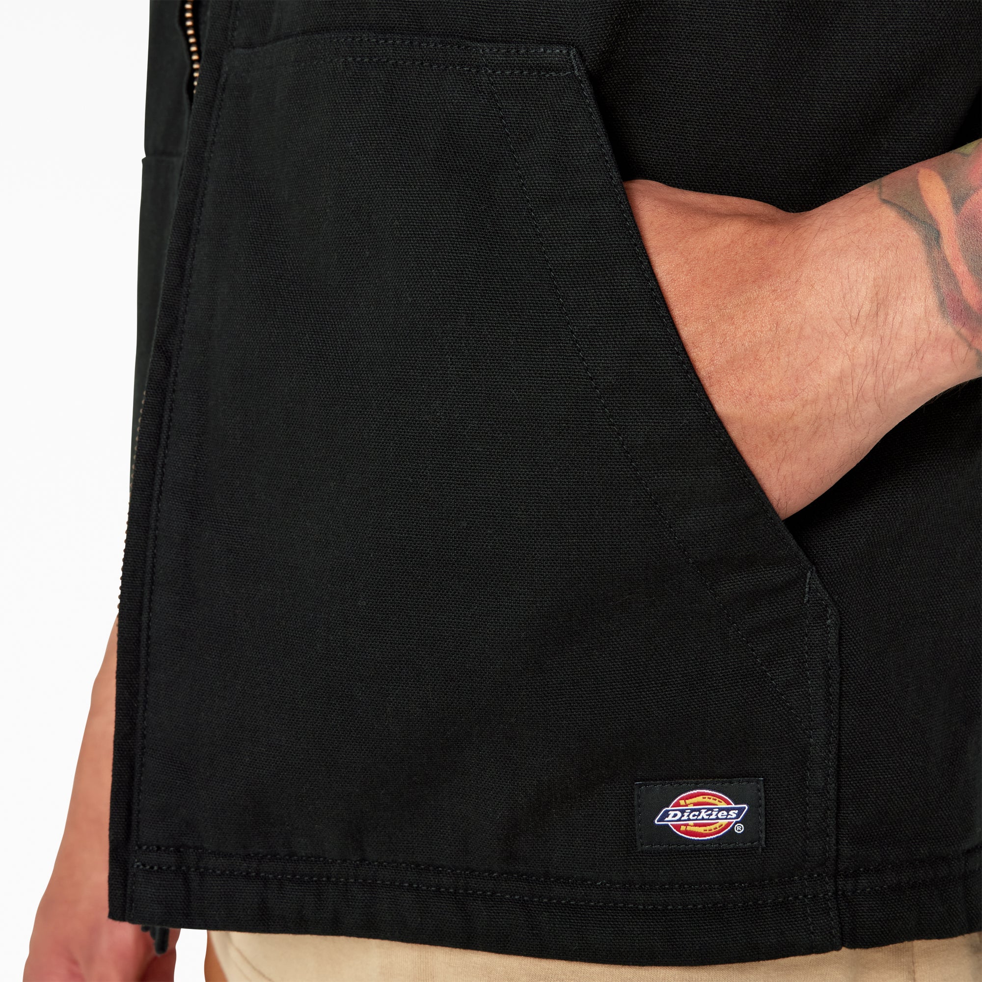 Duck Canvas High Pile Fleece Lined Vest For Men | Dickies