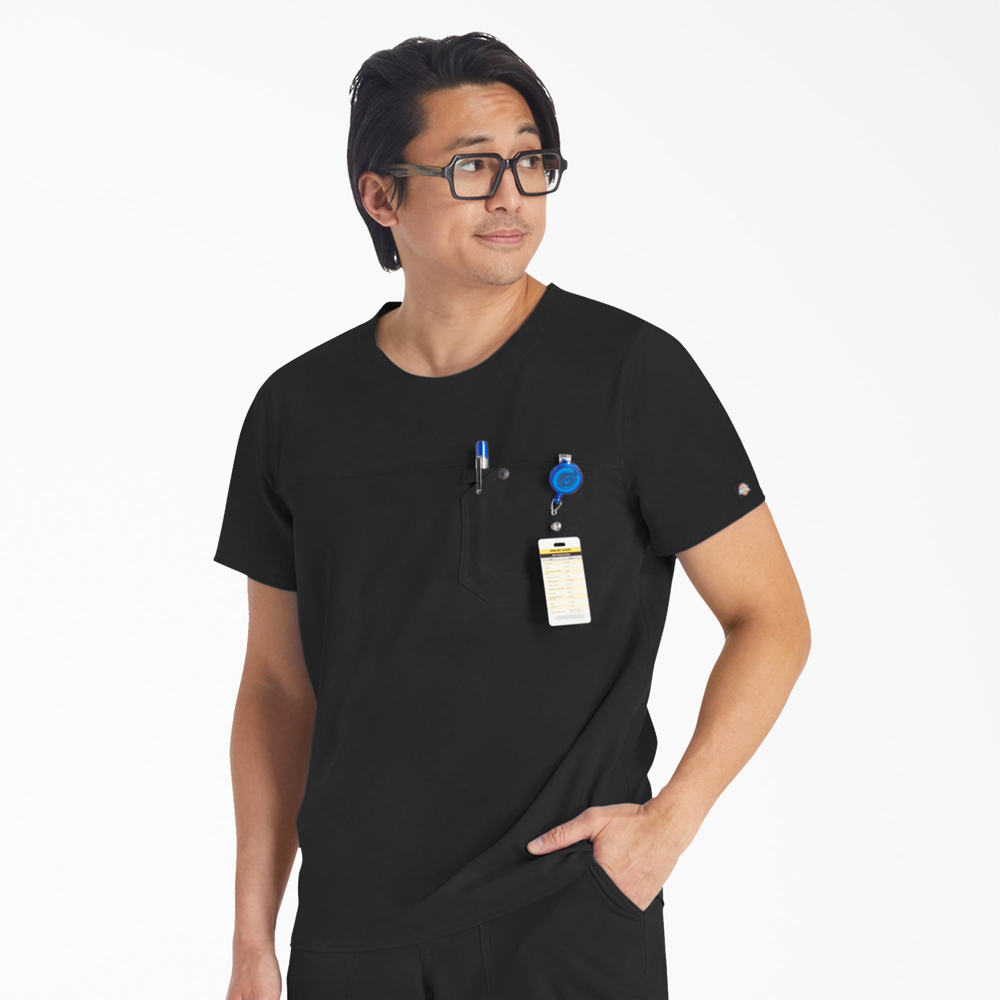 Men's EDS NXT Round Neck Scrub Top For Men|Scrubs | Dickies