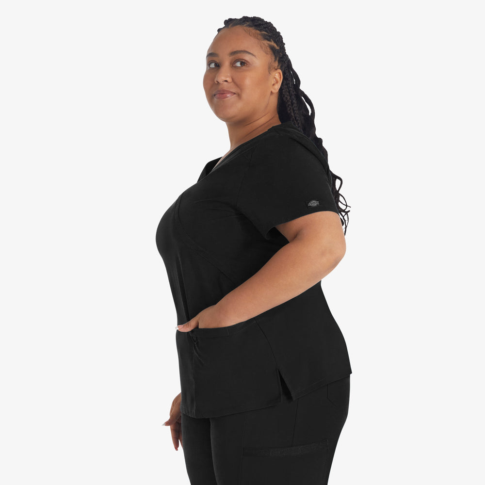 Women's EDS Essentials Mock Wrap Scrub Top For Women|Scrubs | Dickies