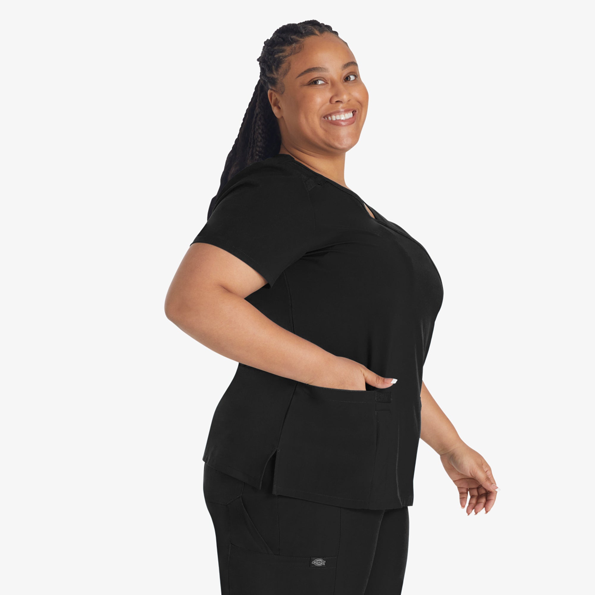 Women's EDS Essentials Mock Wrap Scrub Top For Women|Scrubs | Dickies